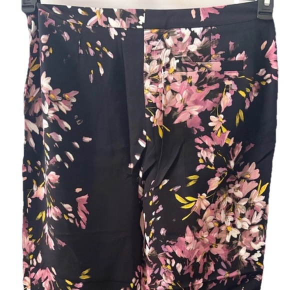 Escada Black Floral dress up pants ankle size 6 36 EU - Picture 5 of 13